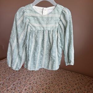 Zara Kids Mint Green Long Sleeve Top